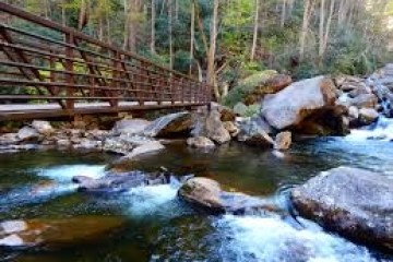 a bridge over a river