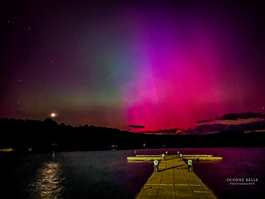 a sky view looking up at night