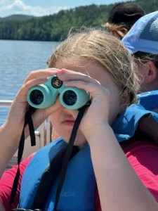 a group of people in the water