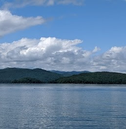 an island in the middle of a body of water