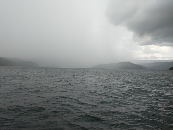 a body of water next to the ocean