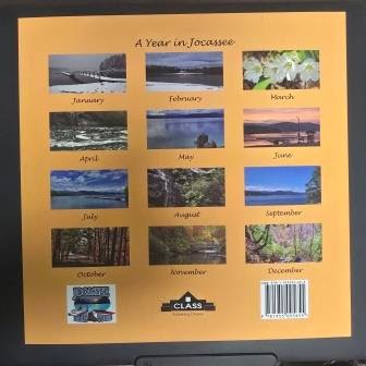 Calendar cover with monthly scenic photos titled 'A Year in Jocassee'.
